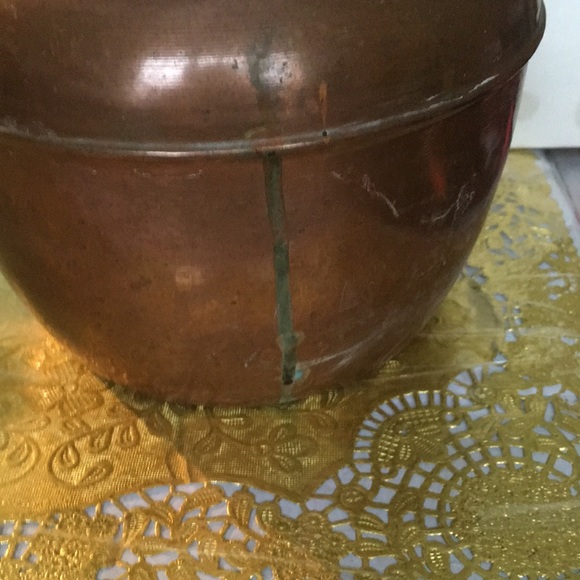 Antique copper and brass large tea kettle, Rome New York - Picture 6 of 6